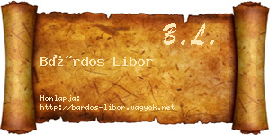 Bárdos Libor névjegykártya